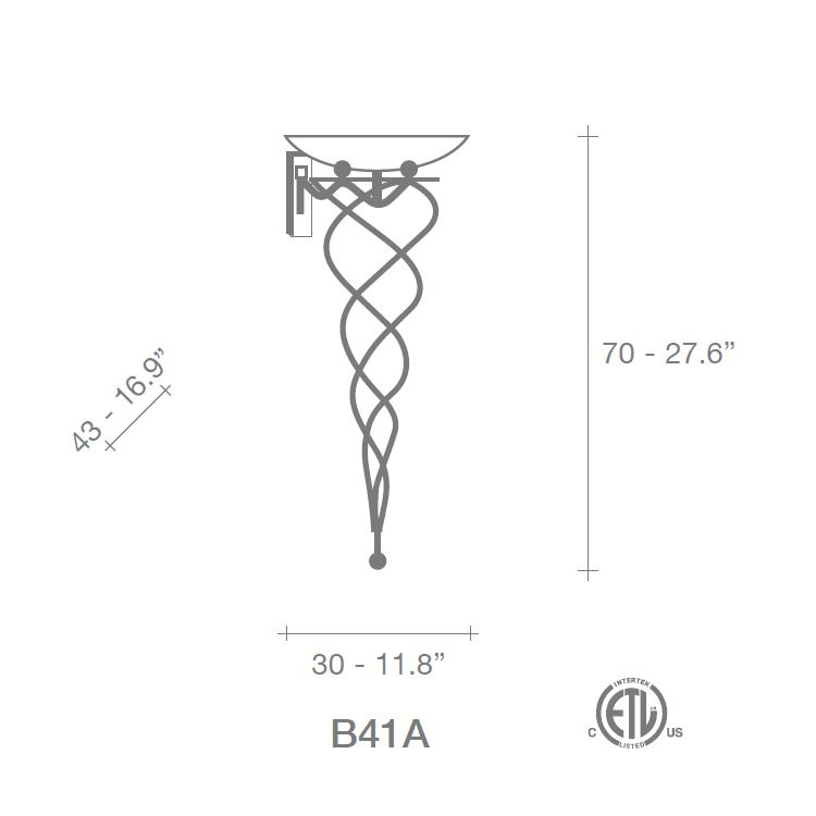 Бра Terzani Antinea B44A F1 B4