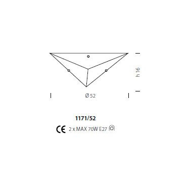 Потолочный светильник Sylcom Memmo 1171/52 B CO