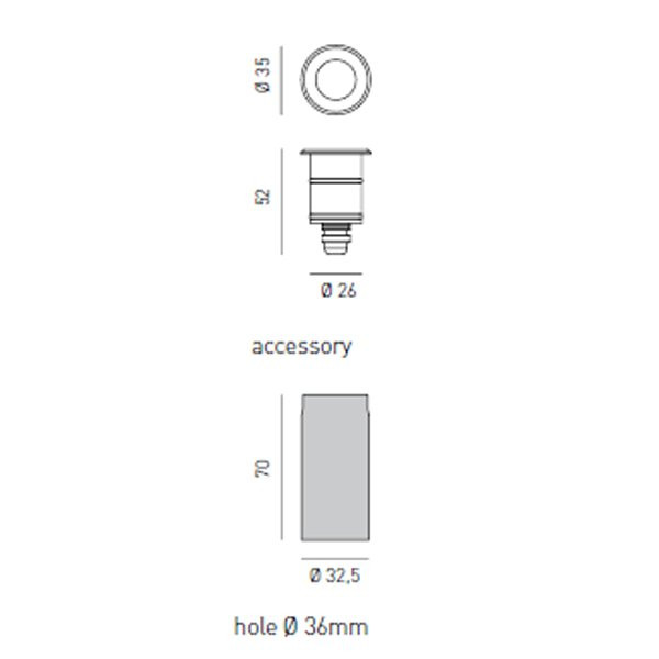 Спот (точечный светильник) Axo light Pontanus PONTANUS IN-GROUND LUMINAIRE 529 03