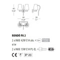 Бра Evi Style Rondo&#039; PA2 ES0180PA04BIAL