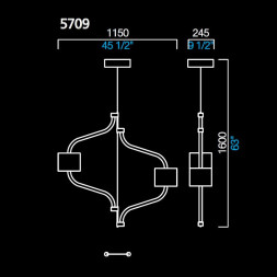 Подвесной светильник Barovier&amp;Toso Hastings 5709/CC/BB