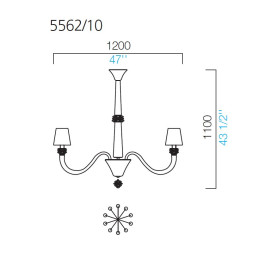 Люстра Barovier&amp;Toso Amsterdam 5562/10/RS/BB