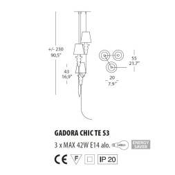 Напольный светильник Evi Style Gadora Chic TE S3 ES0621TE04BIAL