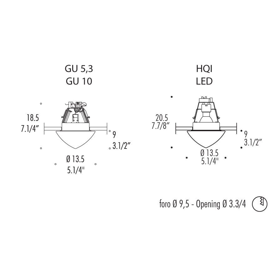 Встраиваемый спот (точечный светильник) Leucos Day 0004243