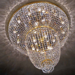 Потолочный светильник Beby Group Empire 1570/12+8PL Light gold CUT CRYSTAL