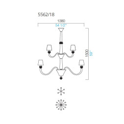 Люстра Barovier&amp;Toso Amsterdam 5562/18/IC/NN