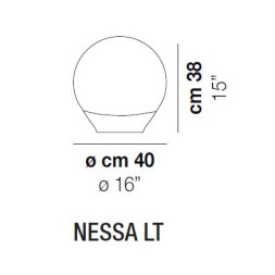 Настольная лампа Vistosi Nessa LT E27 CR/BC