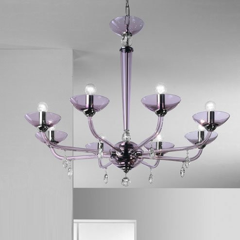 Люстра Beby Group Black tube DL33B02 Chrome Violet Cut Almond