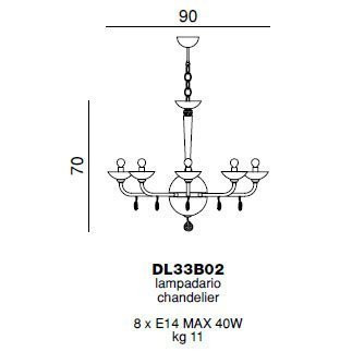 Люстра Beby Group Black tube DL33B02 Chrome Violet Cut Almond