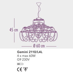 Подвесной светильник Bellart Gemini 2110/L4L 05/V01