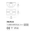 Настенный светильник Morosini Fog 30 PA 0200PA08BIAL