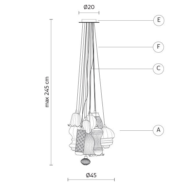 Подвесной светильник Karman Ceraunavolta COMPOSIZIONE - 1