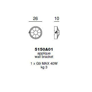 Настенный светильник Beby Group Stone 5150A01 Chrome Turquoise