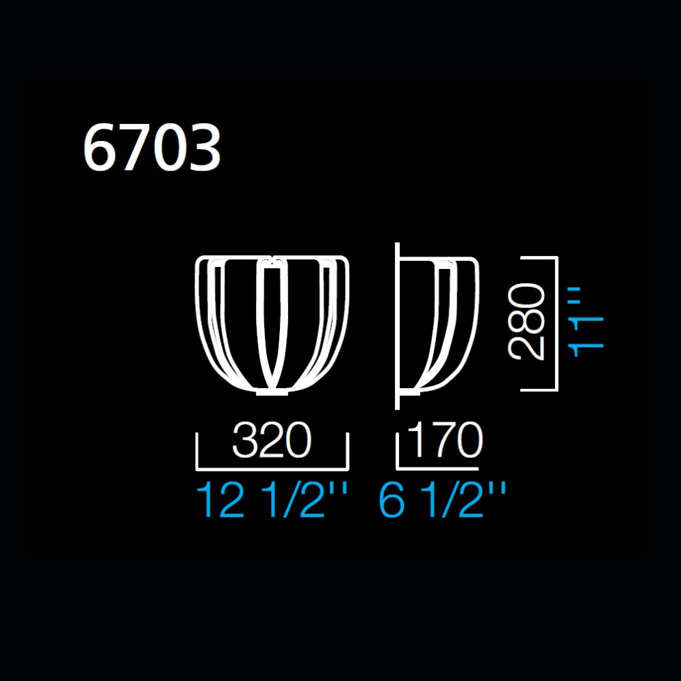 Настенный светильник Barovier&amp;Toso Plisse 6703/BB
