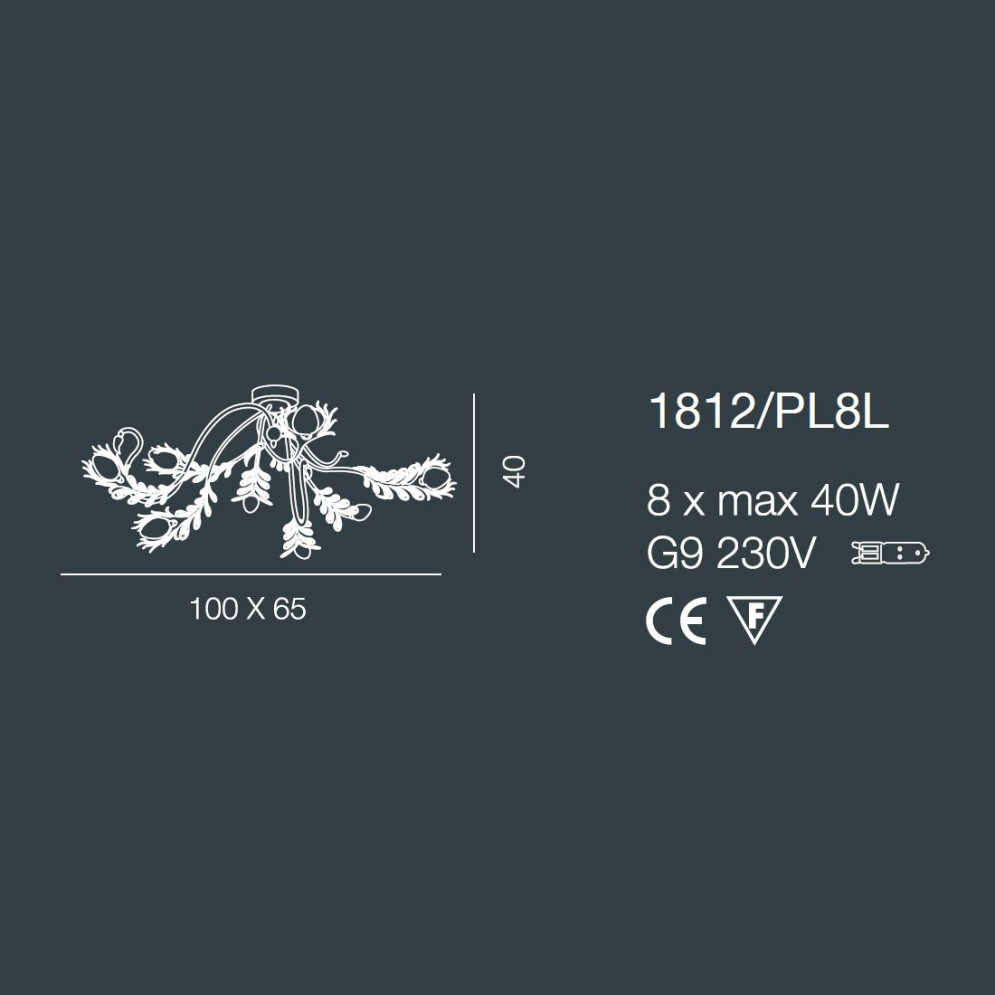 Потолочная люстра Bellart Musa 1812/PL8L 04/V01