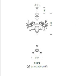 Люстра Sylcom Dandolo 949/3 K AMT