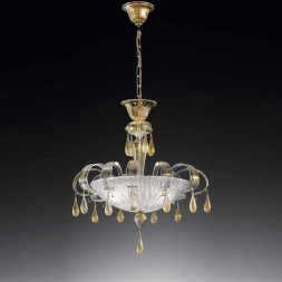 Подвесной светильник Vetri Lamp 1183/S55 Cristallo/Oro 24 Kt.