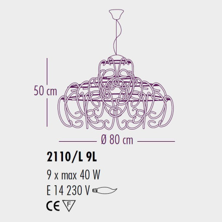 Подвесной светильник Bellart Gemini 2110/L9L 05/V01