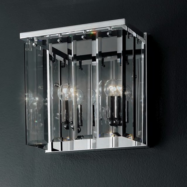 Настенный светильник IDL Roma 359/2A chrome + GREY without engraving