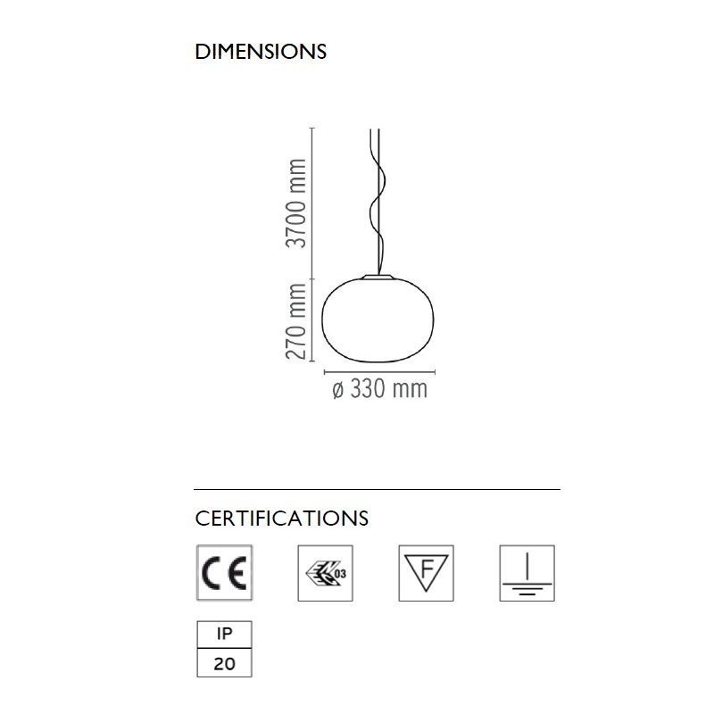 Подвесной светильник Flos Glo-Ball S1 F3005061