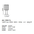 Настольная лампа IDL Roma 359/1L chrome + GREY without engraving