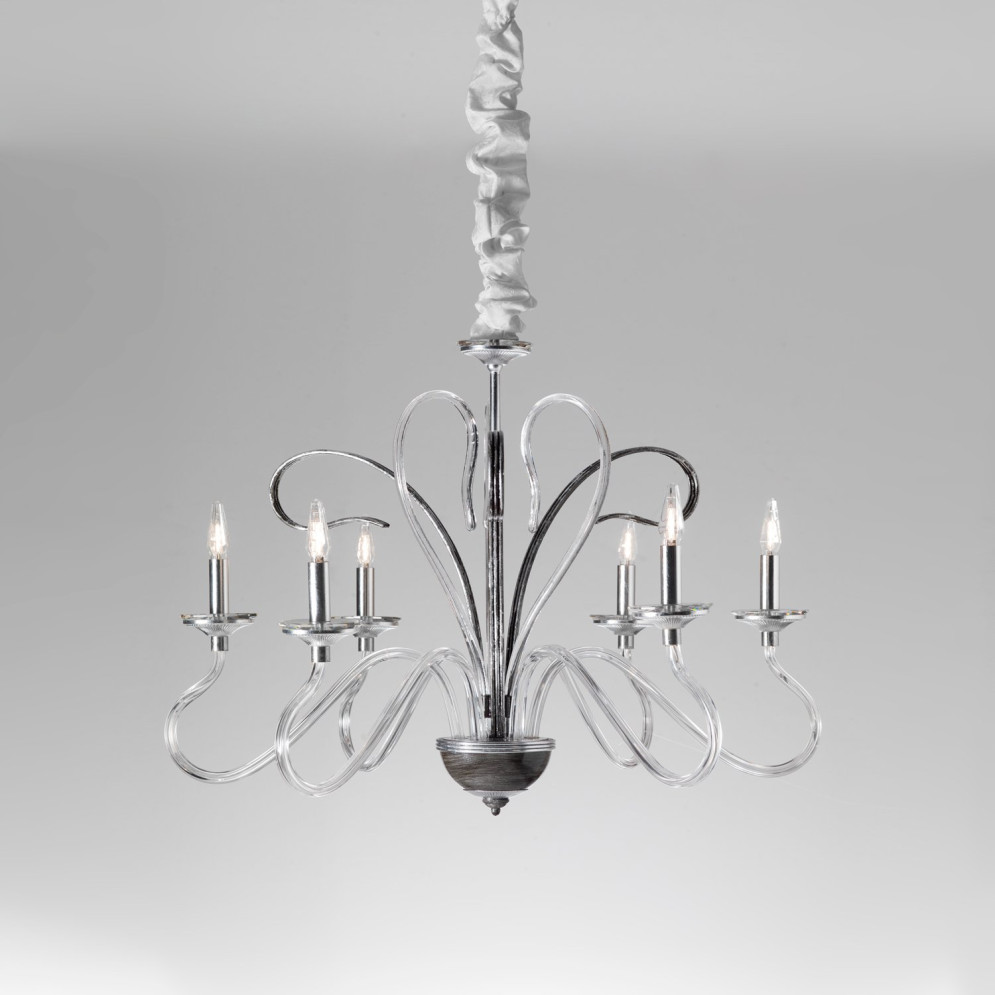 Люстра Masca Deco 1878/6 Piombo argento 