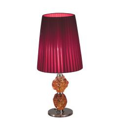 Настольная лампа IDL Charme 601/1LM black nickel red amber