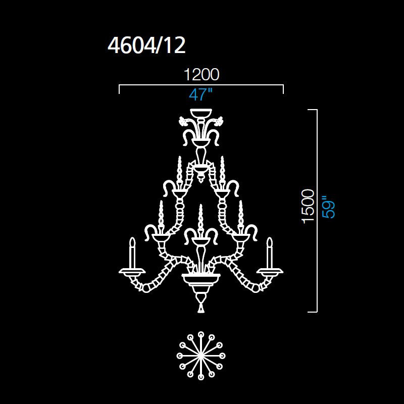 Люстра Barovier&amp;Toso 4604 4604/12/CC