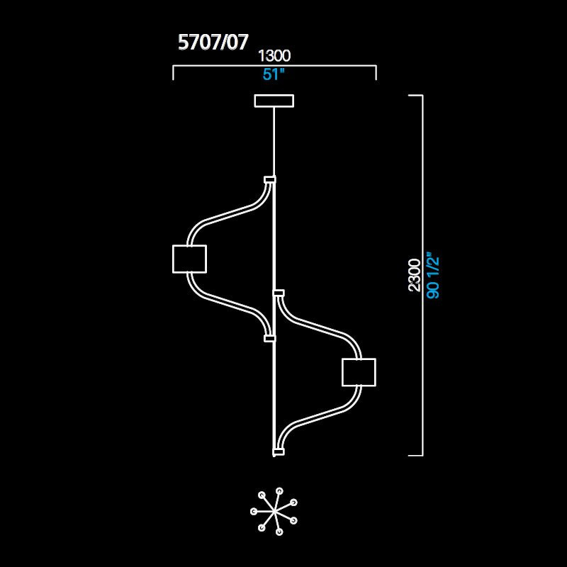 Люстра Barovier&amp;Toso Hastings 5707/07/IC/BB