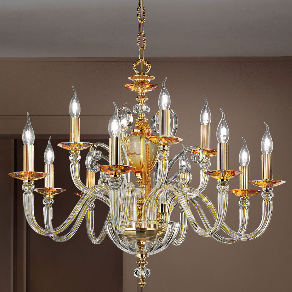 Люстра Euroluce Donatello Alicante L8 Amber