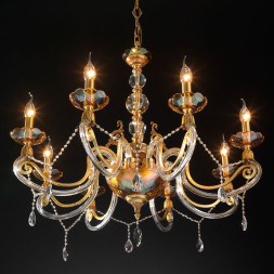 Люстра Euroluce Lyra L8 Gold Amber