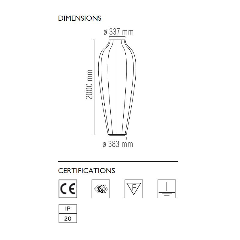 Напольный светильник Flos Chrysalis F1670009
