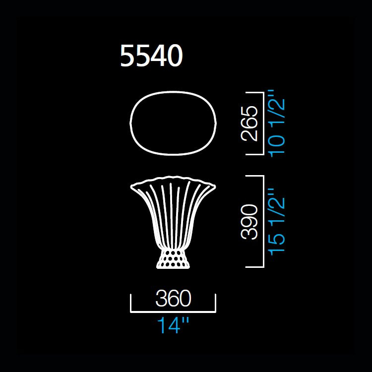 Настольная лампа Barovier&amp;Toso Rigati 5540/CG