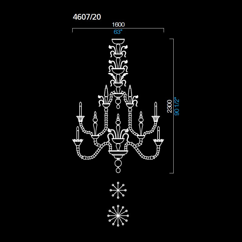 Люстра Barovier&amp;Toso 4607 4607/20/CC