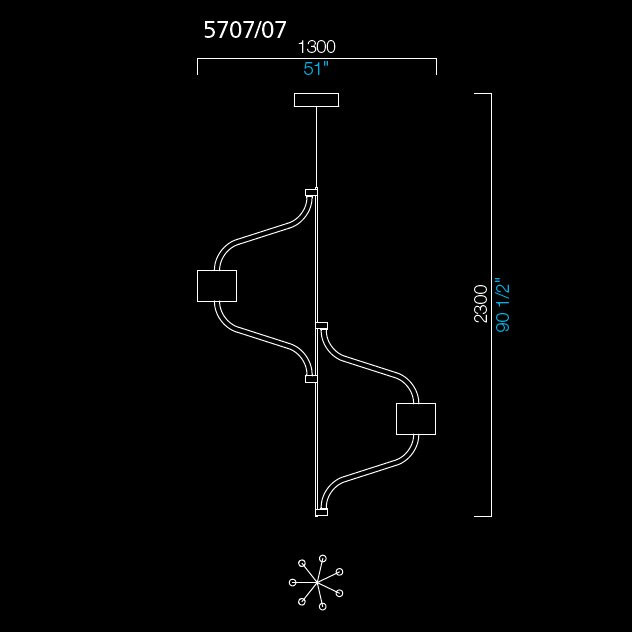 Люстра Barovier&amp;Toso Hastings 5707/07/RS/BB