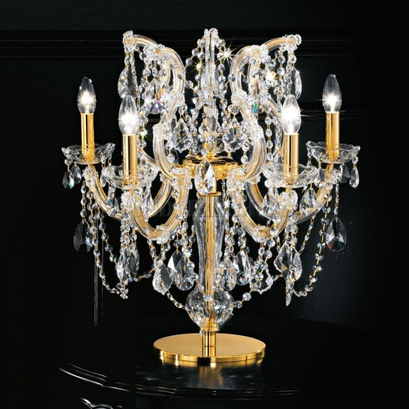 Настольная лампа Masiero Ottocento VE 938 TL5 MT Cut crystal