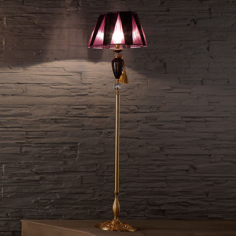 Торшер Euroluce Barocco PT1 gold Amethyst