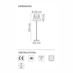 Торшер Flos Ktribe F3 Aluminized silver F6301004