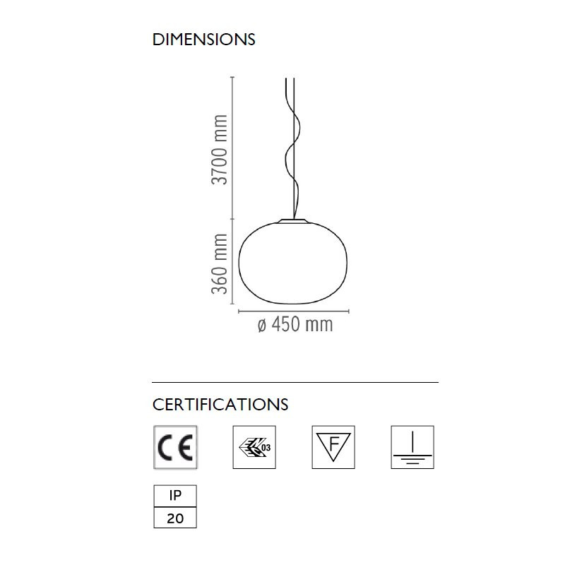 Подвесной светильник Flos Glo-Ball S2 ECO F3011061