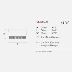 Настенный светильник Masiero Glasse A4 G01 / DAM IV Swarovski elements