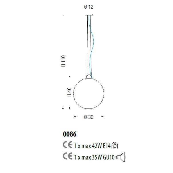 Подвесной светильник Sylcom Jupiter 0086 K CR