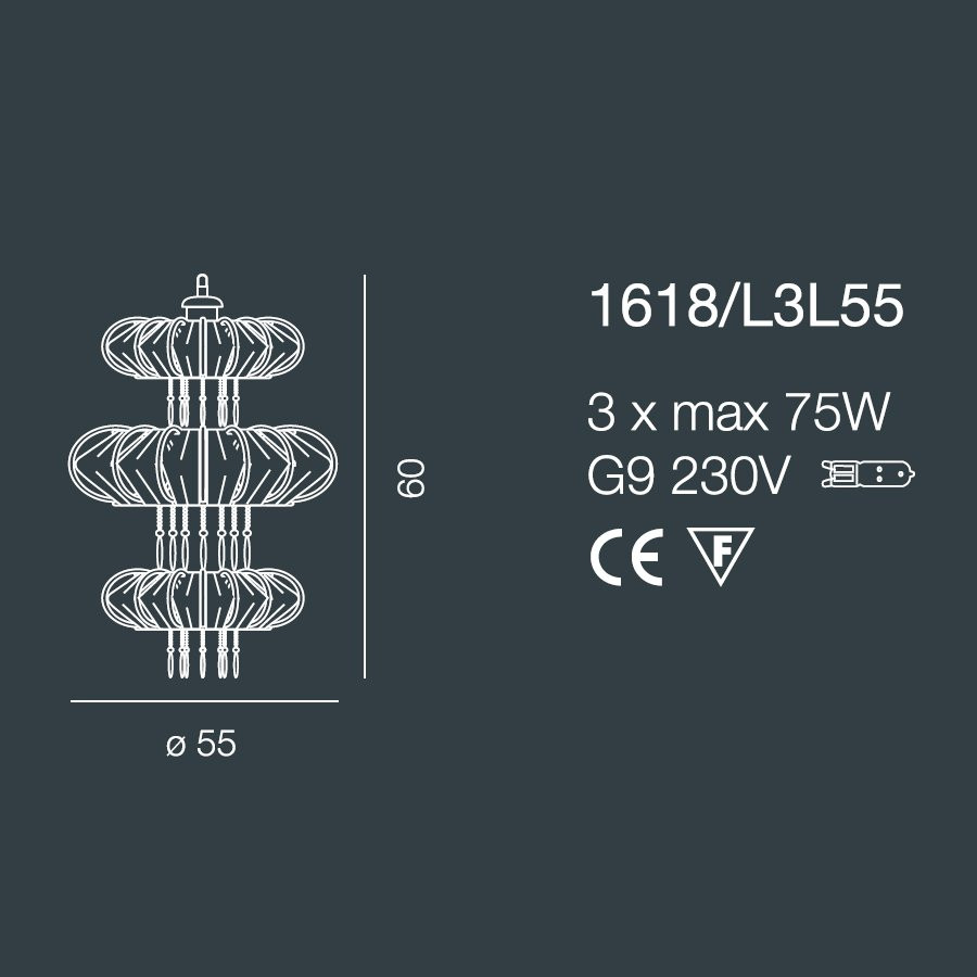 Подвесной светильник Bellart Full Moon 1618/L3L55 05/P19