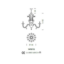 Люстра Sylcom Rezzonico 1470/12 PO CR.ORO