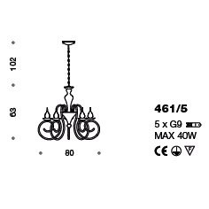 Люстра IDL Deco 461/5 gold