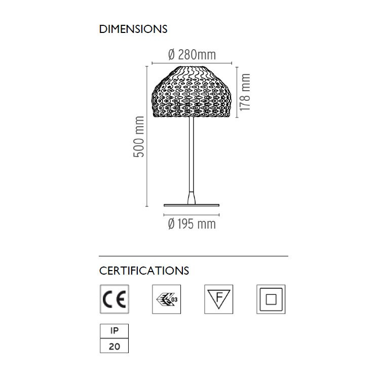 Настольная лампа Flos Tatou Black F7761030
