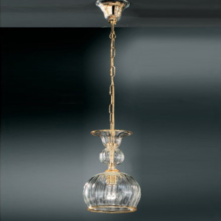 Подвесной светильник Vetri Lamp 1033/18 Cristallo/Ambra