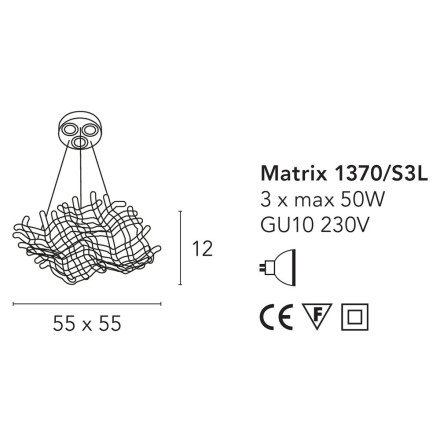 Подвесной светильник Bellart Matrix 1370/S3L 17