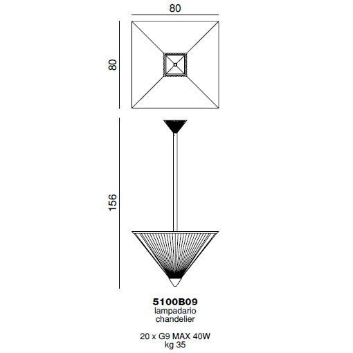 Подвесной светильник Beby Group Outdoor 5100B09 Chrome Transparent