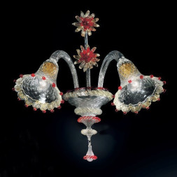 Бра Vetri Lamp 923/A2 Cristallo/Oro 24Kt/Rosso