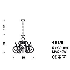 Люстра IDL Deco 461/5 white